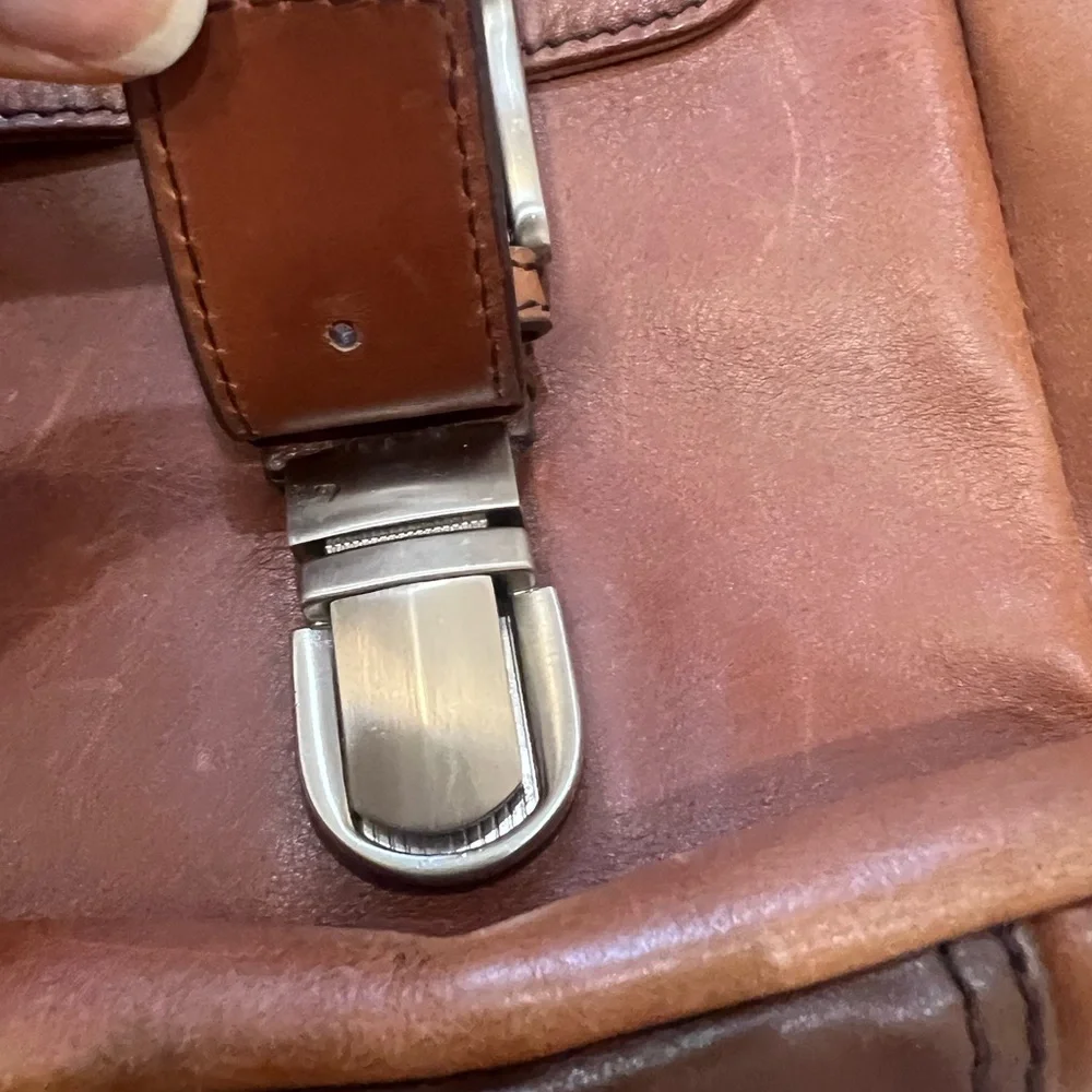 FOSSIL Messenger‎ Crossbody Bag Unisex Brown Distressed Leather Business School
